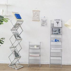 지그재그 책장 2종 소품 인테리어 철제 북트리 목재 도서관 소품장식장 거실전면책장