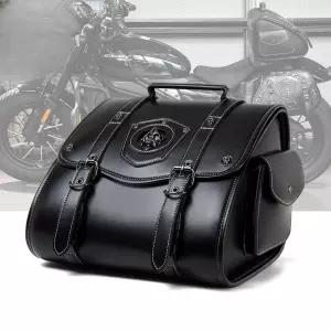 오토바이 리어백 할리 클래식 가죽 빈티지 바이크 사이드백 대형 레트로 수납 안장백