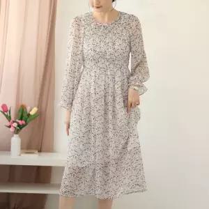 랑랑 스모크 원피스 /쉬폰 페미닌 봄원피스 UOP105