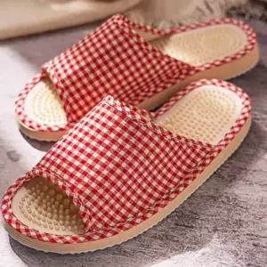 [라일리] Rly 체크 지압 거실화 260mm 거실실내화 실내용슬