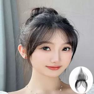 자연스러운 앞머리 헤어라인 피스 잔머리 붙임머리 헤어 가발