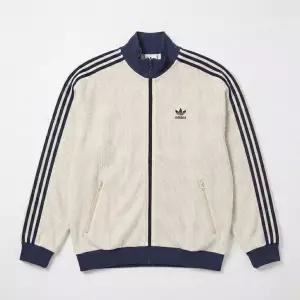 아디다스 와플져지 니트 트랙탑 자켓 남녀공용 베이지 KC2618
