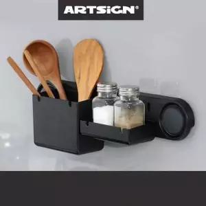 [골드스마일]검정 수납함 욕실 소품 선반 수납대