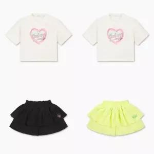 [갤러리아] 베네통키즈  26S/S 썸머5부크롭티티어드스커트팬츠 QATS17631/SP02631/IV