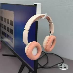 헤드셋 부착 화이트 거치대 모니터 ZF