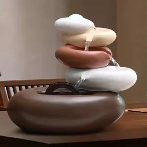 실내 분수대 물레방아 거실장식 인테리어 화이트 미니폭포