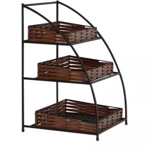 라탄 정리대 선반 식탁 홈 카페 위 양념통 3단 1칸 1 x 40 40x60