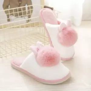 [라일리] Rly 토끼털 실내화 핑크 층간소음실내슬리퍼 겨울털슬리