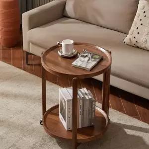 거실 티 테이블 쇼파 이동식 원형 탁자 좌탁 협탁 카페 트롤리