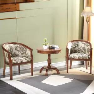 부부테이블 2인 티테이블 세트 고급 의자 원형 럭셔리