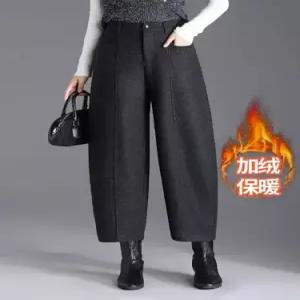 여자 팬츠 모직 겨울 오피스룩 부츠 러블리 슬림 기모 커프스 9부 다올4