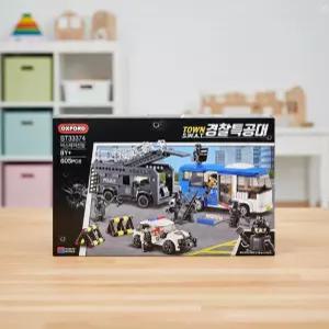 옥스포드블럭 타운SWAT 버스테러진압 경찰특공대 블럭 블록 조립 ST33374 (605p)