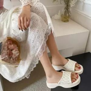 [라일리] Rly 여름 키높이슬리퍼 여성 사무실 통굽슬리퍼