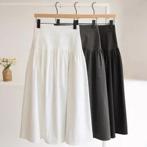 [잇수다] 로엔룩 셔링 뒷밴딩 플레어 롱 스커트