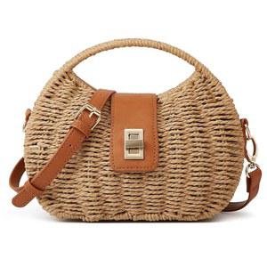 여성용 캐주얼 빨대 비치백 라탄 지갑 여름용 크로스바디 직조 핸드백 숄더백 여행