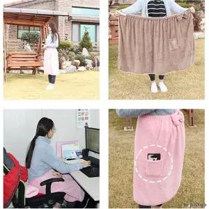 [골드스마일]리본치마담요 극세사담요 무릎담요 주머니 방한용 이불 낚시