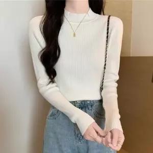 [라일리여성의류] Rly 이너 니트 데일리 하프넥 터틀넥 골지 티셔츠