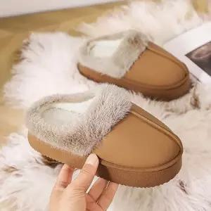 [라일리] Rly 여성 방수 털슬리퍼 방한 키높이 겨울 방한 퍼안