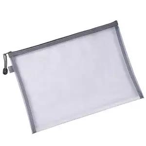 [콩심팥심]망사 재질 파우치 화장품 수납 그레이 대용량 가방