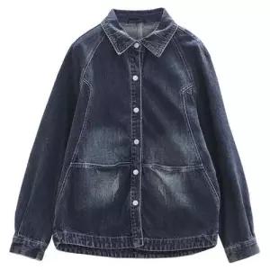 여성용 청 빈티지 워싱 쇼트 재킷 원템1