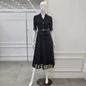 [미니멈]투피스스타일 플리츠원피스 (MYBAWO4010 BK)_IC