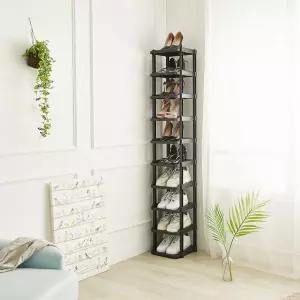 슈즈랙 10단 코너 플라스틱 신발장 심플 조립식