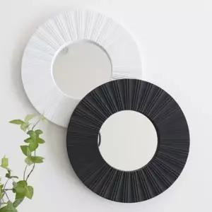 검정색 흰색 인테리어 벽거울 미니 원형 벽걸이 장식 (KYR-W91E4F7)_