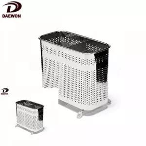 [조르지오]스텐드형 ZB93SP52 스텐 수저통 숟가락통 젓가락통 2칸 사각스텐수저통 수저보관