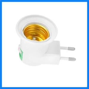 스위치가 있는 E27 램프 소켓 어댑터, 가정용 플라스틱 표준 나사식 소켓 콘센트 변환기 전구