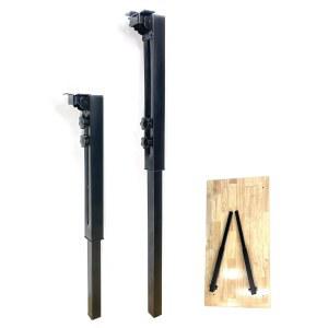 벤부 조절 가능 접이식 테이블 다리 25-34인치, 헤비 듀티 메탈, 2개 세트 | 높이 조절 가능, 접이식, 견고 | DIY 책상, 컴퓨터 테이블, 사무용 워크스테이션, RV 캠핑, 야외 가구용