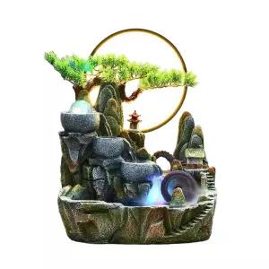 물레방아 가습기 폭포 미니분수대 연못 실내 천연 분수대