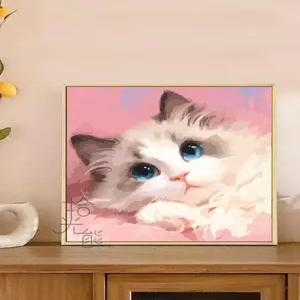 DIY 명화그리기 유화그리기 고양이 22종 강아지 페인팅 액자 일러스트 영모화 그림 동물