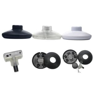 1pcs 투명 흰색 검정색 플로어 램프 테이블 조명 잠긴 풋 스위치 ON OFF 중간 라운드 재설정 푸시 버튼 온