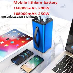 야외용 모바일 파워뱅크 220V 300W 168000mAh 대용량 휴대용 가정용, 캠핑용, 비상용 에너지 저장 백업 전