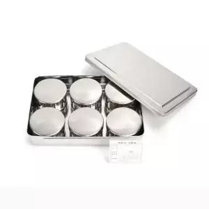 [골드스마일]스텐 사각 원형 6P 보존식 단체급식 학교 병원 위생