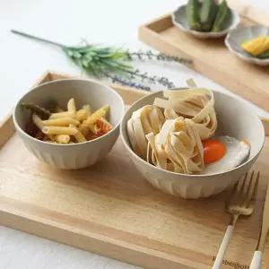 [골드스마일]연꽃모양 빈티지 도자기 공기 4P+대접 4P 그릇 세트 도자기대접