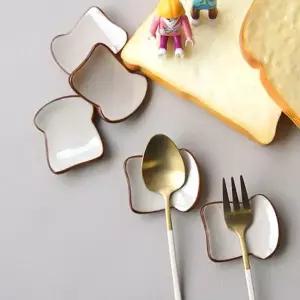 [골드스마일]식빵 도자기 젓가락받침 5P 세트 식탁 데코 수저받침 주방위생용품
