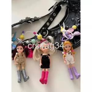  백참 가방키링 오버올 비즈 바비공주 인형 드레스업 키체인 가방 펜던트