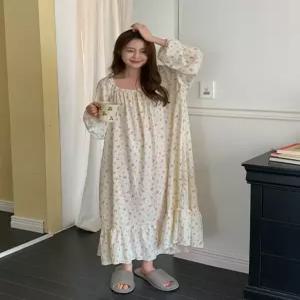 [엠디픽] 빅잔꽃 루즈핏 밴딩 파자마 롱 원피스 86942 빅사이즈 여성의류