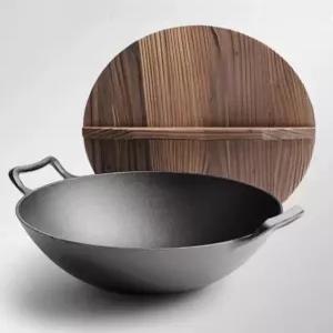 무쇠 웍 업소용 후라이팬 손잡이 수제 냄비 대형