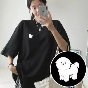 강쥐 BOX 여성 오버핏 반팔 티셔츠 (9컬러) 박스티 빅사이즈