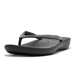 핏플랍 여성 아이쿠션 스파클 플립플랍 블랙 FT64K2Q055 [백화점 매장판]