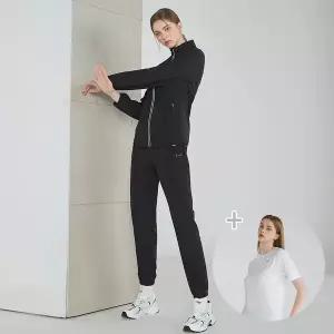 [르까프] 25SS 여성 우븐 트레이닝복+반팔티 세트 3종택1