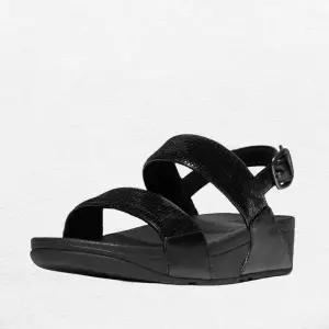 [핏플랍]루루 세퀸 올블랙 여성 백 스트랩 샌들