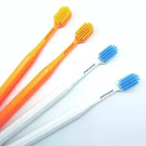 미소미 강모 칫솔 탄성모 와이드 헤드 칫솔 2개(화이트1개+오렌지1개)