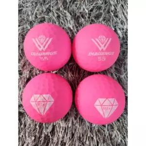 골프공 다이아윙스 M2x 장타 비거리 고반발 볼 무광핑크 4구 (투명케이스 포장) 캔디볼