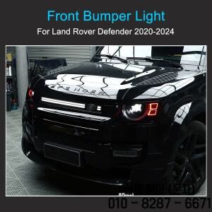 랜드로버 호환 디펜더 90 110 2020 2025용 프론트 그릴 램프 LED 데코레이션 라이트 다이나믹 러닝 외장품