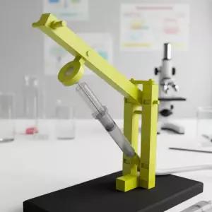 로봇팔 기중기 크레인만들기 제1관절 파스칼의원리 관찰 공기압력 (20x8x11cm)