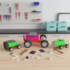 태양광 자동차만들기 재활용 폐품 미니카 태양전지판 솔라셀 (16.5x12.5x6cm)