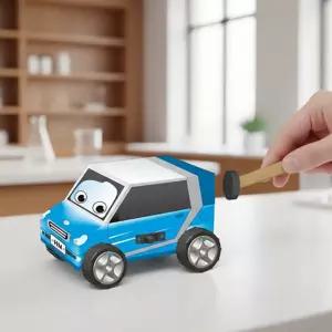 자석 자동차만들기 척력 주행 마그넷 색칠 창작용 미니카 자석자동차 조립 (2세트 1인용)